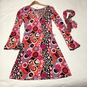 Mod flower power skater dress